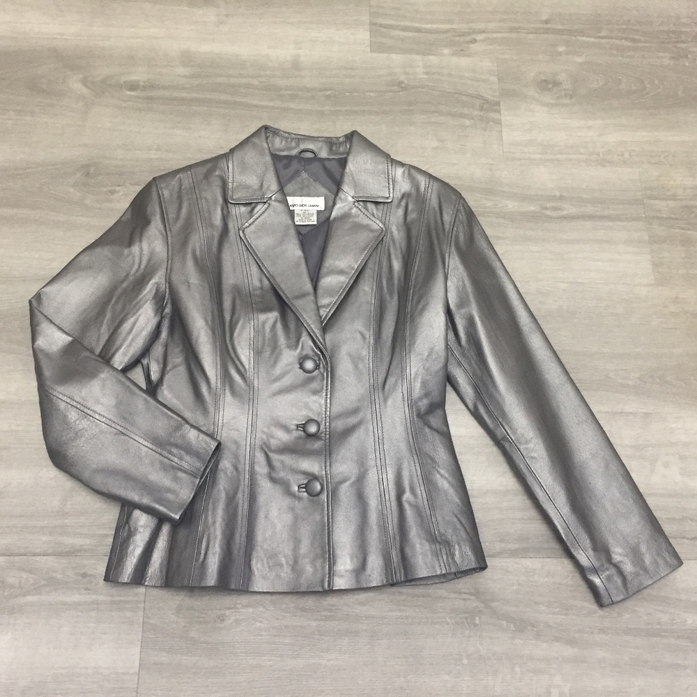 Leather jacket, silver